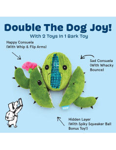 Juguete Interactivo para Perros Barkbox Consuela Cactus Grande 2