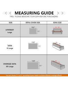 MYSKY HOME Funda de Sofá Geométrica XL Gris 180x300 cm 2