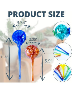 Esferas de Riego de Vidrio Cotswold Homeware - 2 Grandes y 3 Pequeños 2