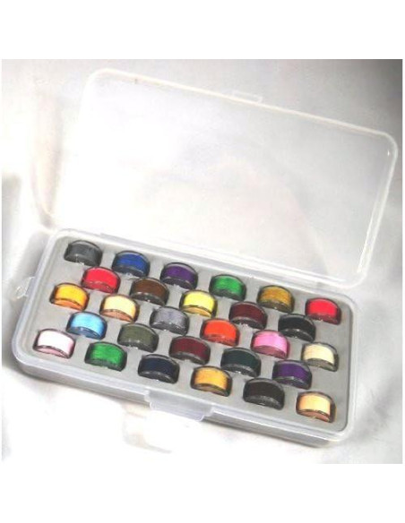 Organizador de Bobinas Tidy Craft - Estuche Transparente 28 Bobinas