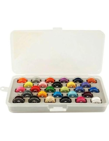 Organizador de Bobinas Tidy Craft - Estuche Transparente 28 Bobinas