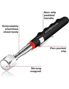 NoCry Imán Telescópico 76,2 cm con Fuerza 11,3 kg 2