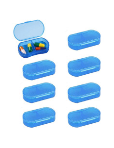 Organizador de Pastillas INVODA 8PCS Azul Compacto