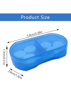 Organizador de Pastillas INVODA 8PCS Azul Compacto 2