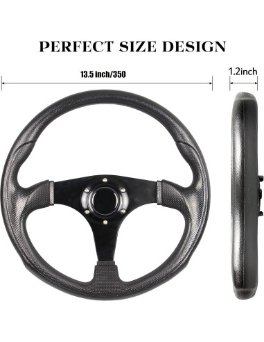 Volante de Carreras Spaorcco 35cm Universal de Cuero PU