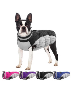 Abrigo para Perro Mediano OUOBOB Negro Impermeable