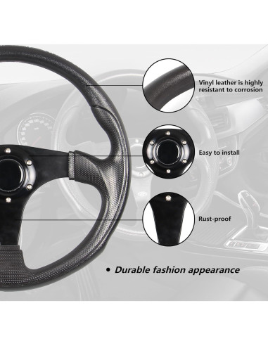 Volante de Carreras Spaorcco 35cm Universal de Cuero PU