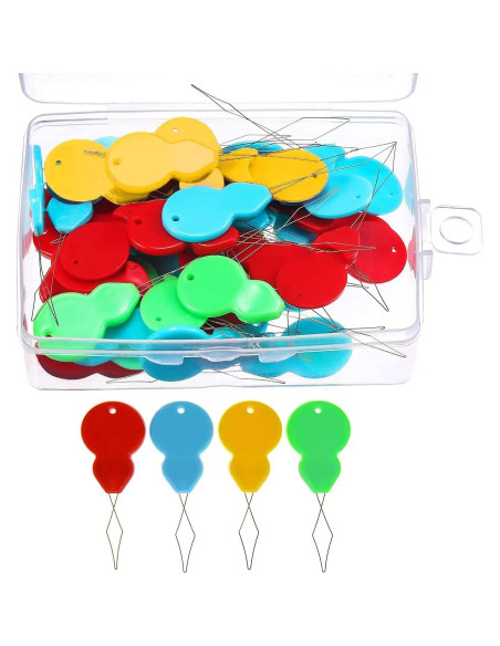 30 Enhebradores de Aguja Phinus de Plástico Multicolor