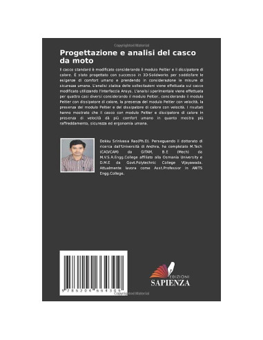 Progettazione e analisi del casco da moto (Italian Edition)