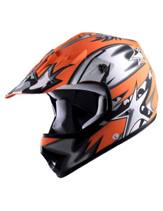 Casco Motocross Power Gear HBOY-K Naranja Mate 51-52 cm