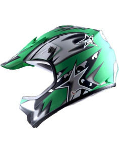 Casco Motocross Power Gear HBOY-K Verde Mate Mediano 2