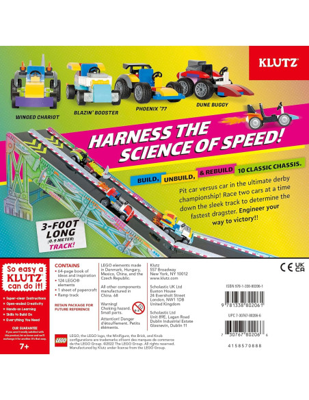 Kit de Carreras de Coches LEGO Klutz 10 Modelos STEM