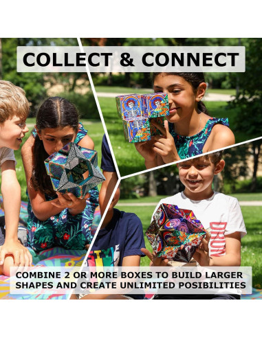 Cubo Antiestrés Shashibo Confeti - 36 Imanes - 70 Formas