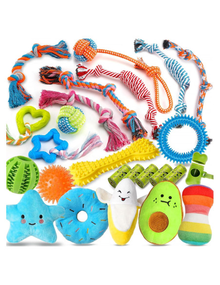 Juguetes de Masticar para Perros Zeaxuie 25 Piezas