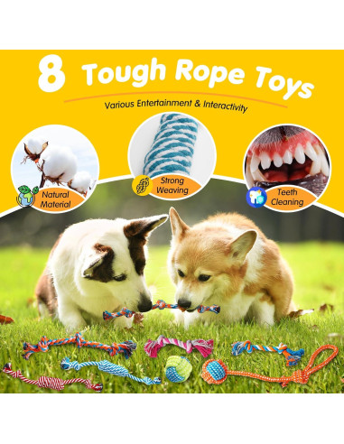 Juguetes de Masticar para Perros Zeaxuie 25 Piezas