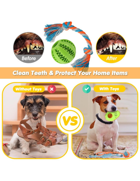 Juguetes de Masticar para Perros Zeaxuie 25 Piezas