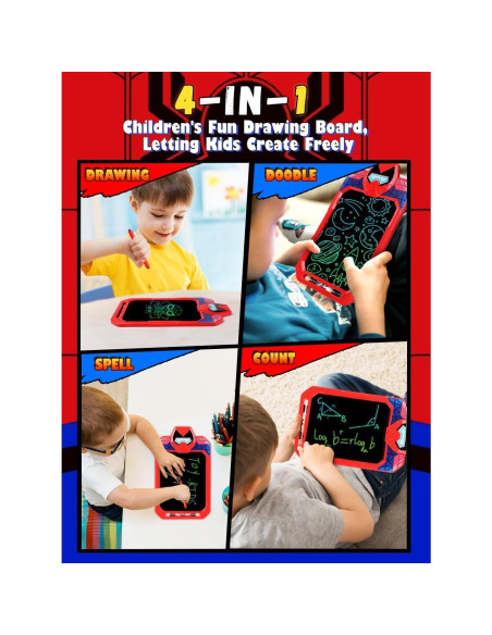 Tableta de Escritura LCD 10" Fullware Spider Hero Niños Tableta de Escritura LCD 10" Fullware Spider Hero Niños