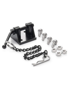 Gancho de Remolque FAST-RC para Coche RC 1:10 Metal Negro