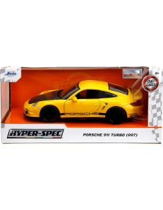 Coche de Fundición Jada Toys Porsche 911 Turbo 1:24 Amarillo 2