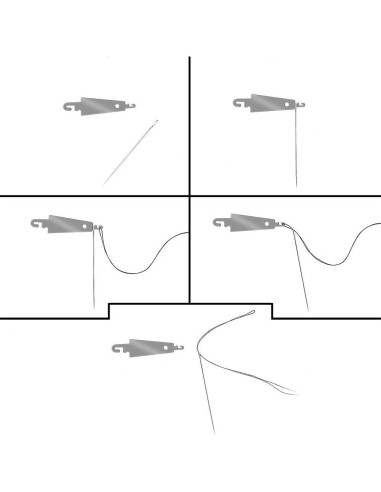 60 Piezas Enhebradores de Agujas Jofefe Acero Inoxidable DIY