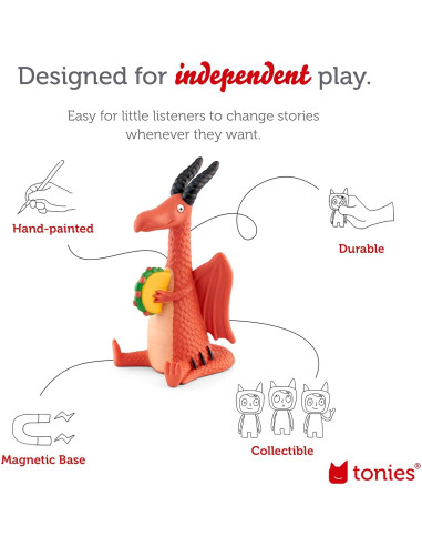 Figura de Juguete de Audio Tonies Dragones Aman Tacos