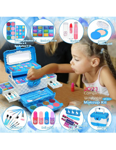 Kit de Maquillaje Lavable para Niñas HERAPFANN 57 Piezas 2