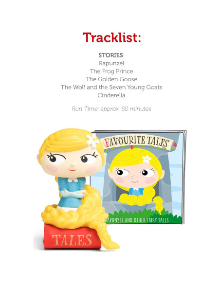 Figurita de Audio Tonies Rapunzel con 5 Cuentos de Hadas