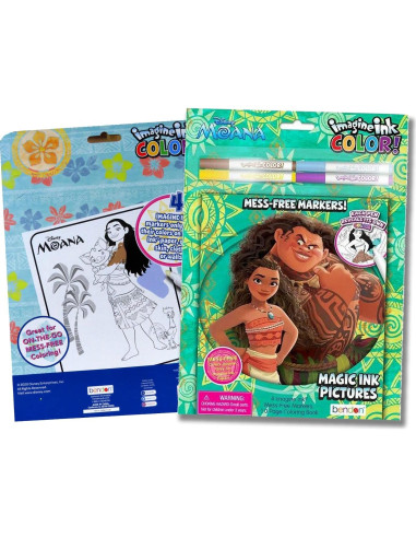 Set de Libros de Colorear Disney Moana con Stickers