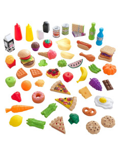 Juego de Comida de Plástico 65 Piezas KidKraft para Niños