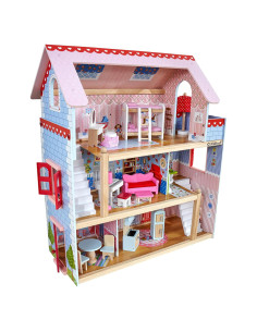 Casa de Muñecas KidKraft Chelsea de Madera con 16 Accesorios