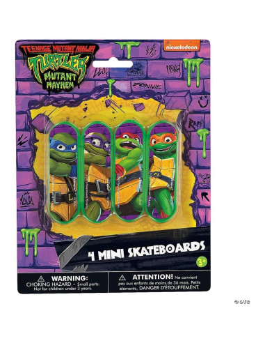 Mini Patineta TMNT Mutant Mayhem 4 Piezas 12,7x17,8cm