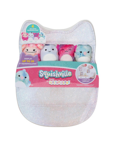 Almacenamiento y Exhibición Squishville Jazwares - 4 Peluches 5cm