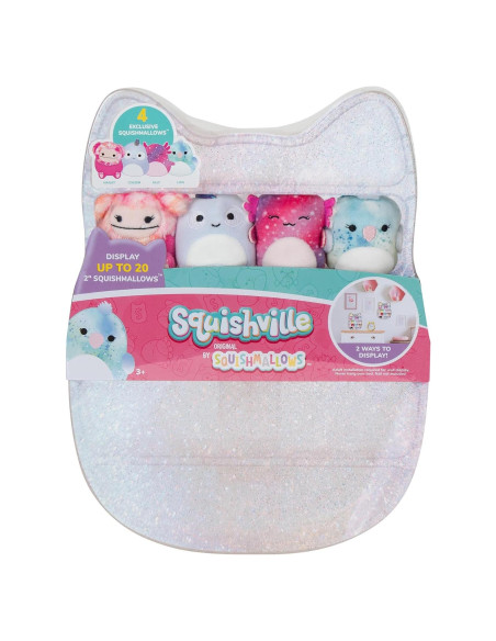 Almacenamiento y Exhibición Squishville Jazwares - 4 Peluches 5cm