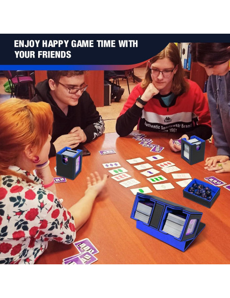 Caja de Deck Commander TiMOVO para 200+ Cartas - Negro/Azul