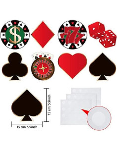 Recortes de Fiesta de Casino Blulu 80 Piezas 15x15 cm 2