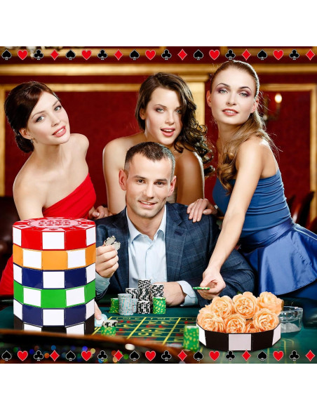 12 Cajas de Favor de Póker PullCrease 22,86 cm Decoración Fiesta