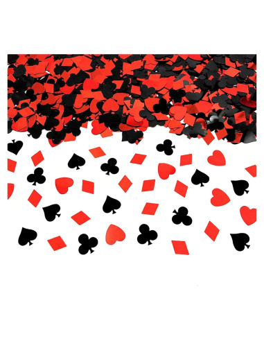 Confeti de Fiesta Werich Negro y Rojo 1200 Piezas