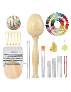 Kit de Tejido Huevo de Remendar YFXJC con 50 Hilos y 14 Agujas