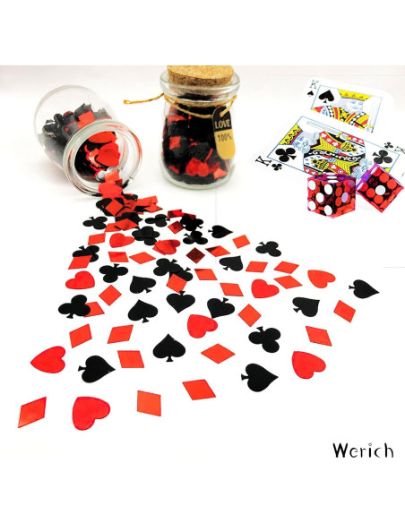 Confeti de Fiesta Werich Negro y Rojo 1200 Piezas