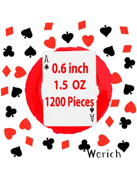 Confeti de Fiesta Werich Negro y Rojo 1200 Piezas