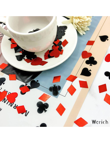 Confeti de Fiesta Werich Negro y Rojo 1200 Piezas