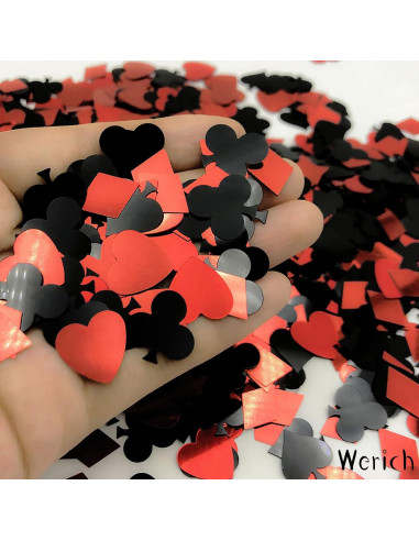 Confeti de Fiesta Werich Negro y Rojo 1200 Piezas