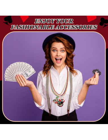 Collares de Cuentas de Casino Ecally - 100 Piezas, 20 Estilos