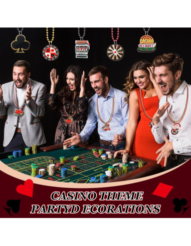 Collares de Cuentas de Casino Ecally - 100 Piezas, 20 Estilos