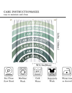 Cortina Blackout YungHo Arcoíris Verde 53x114 cm Pack 2 2