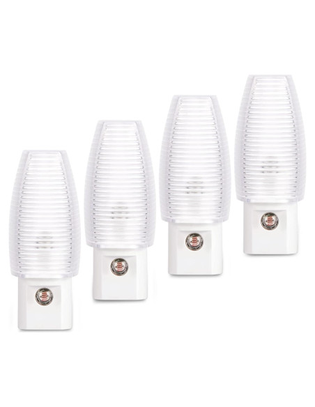 Emotionlite Luz Nocturna LED Enchufable 4 Pzs Blanca Cálida