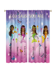 Cortinas LOMADIA 2 Paneles Opacas Niñas Afroamericanas