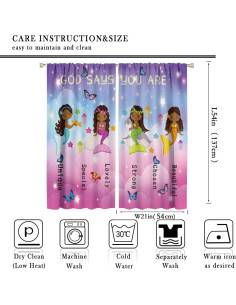 Cortinas LOMADIA 2 Paneles Opacas Niñas Afroamericanas 2