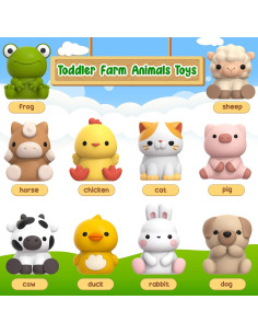 Juguete de Aprendizaje Montessori Letapapa 10 Animales Granja 2