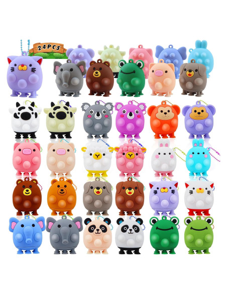 24 Juguetes de Succión de Animales ChildFun Antiestrés
